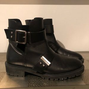 Zara black leather boots!
